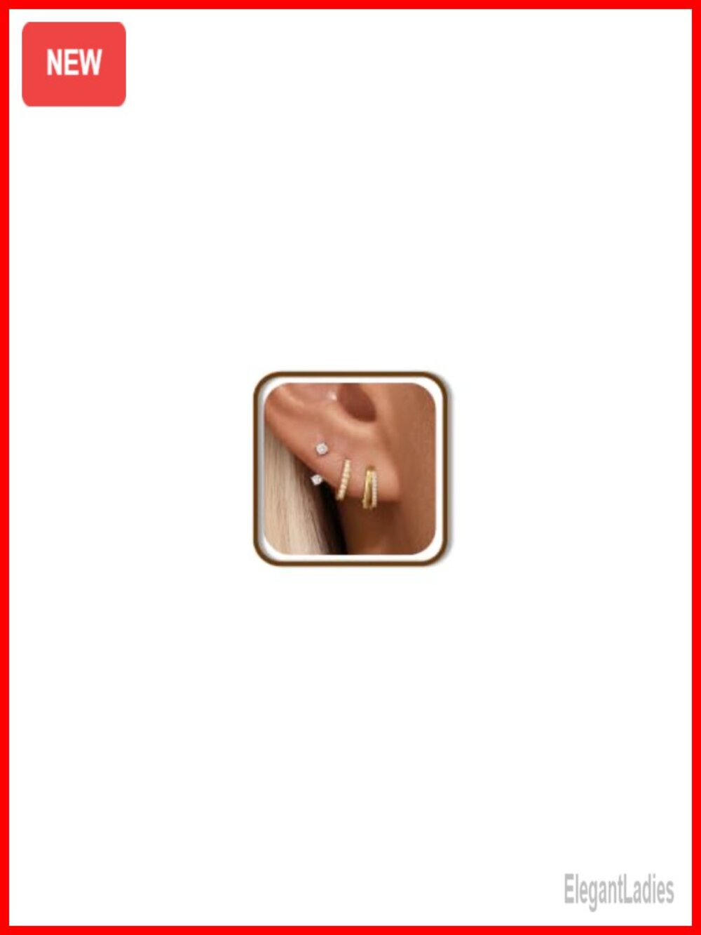 3 Pairs 14K Gold Hoop Earrings Set for Women Hypoallergenic Dainty Huggie